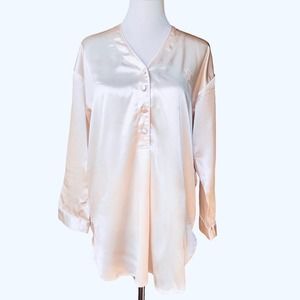 Victoria's Secret Cream Satin Pajama Top